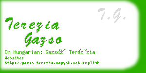 terezia gazso business card